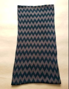 Black And Brown Zig Zag Striped Infinity Scarf